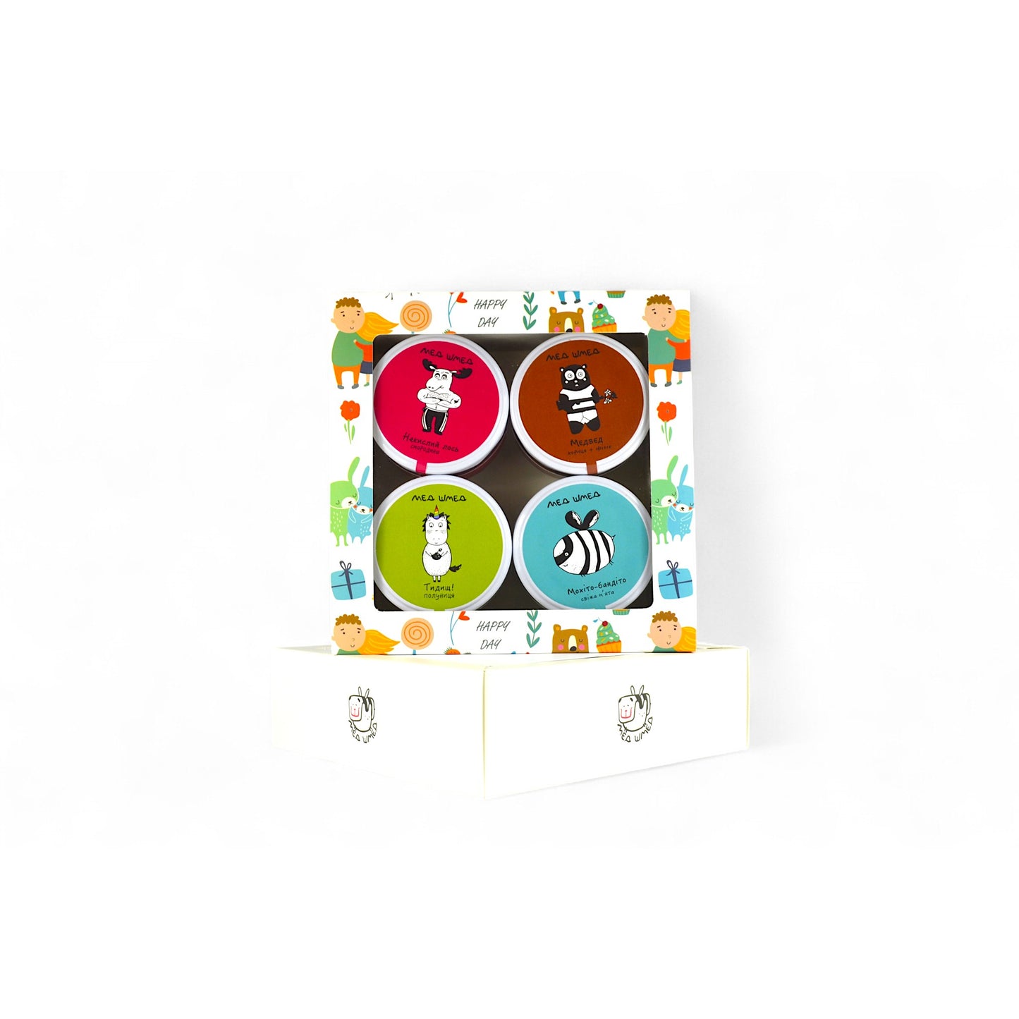 Set mit 4 Gläsern à 150 g