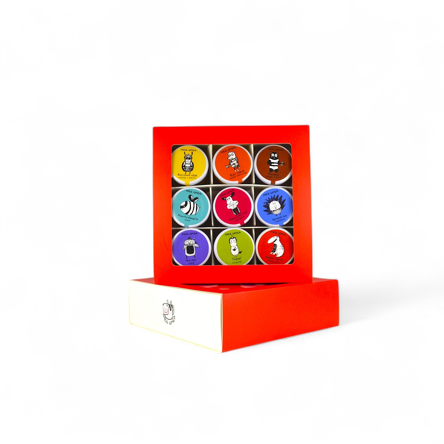 A set of 9 mini-jars