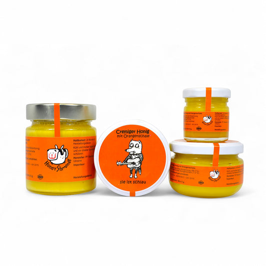 Cremiger Honig mit Orangenschale